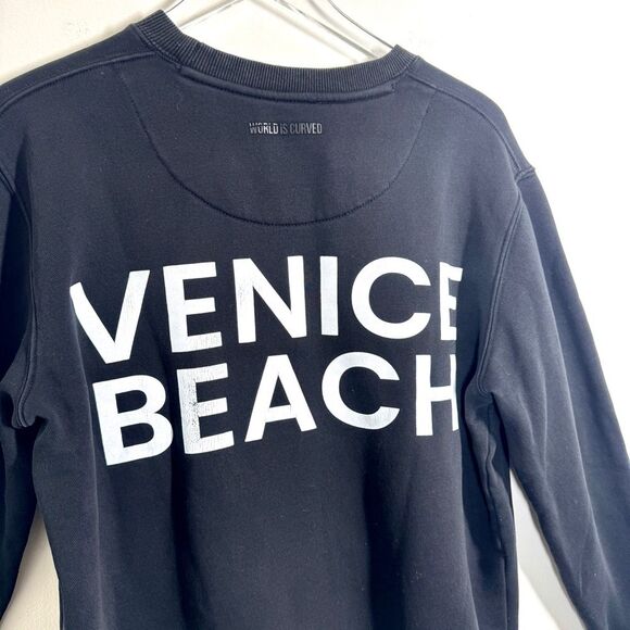 Teqvoly Venice Beach Men's Women's Unisex Size Large Black Pullover Sweatshirt - Picture 4 of 8